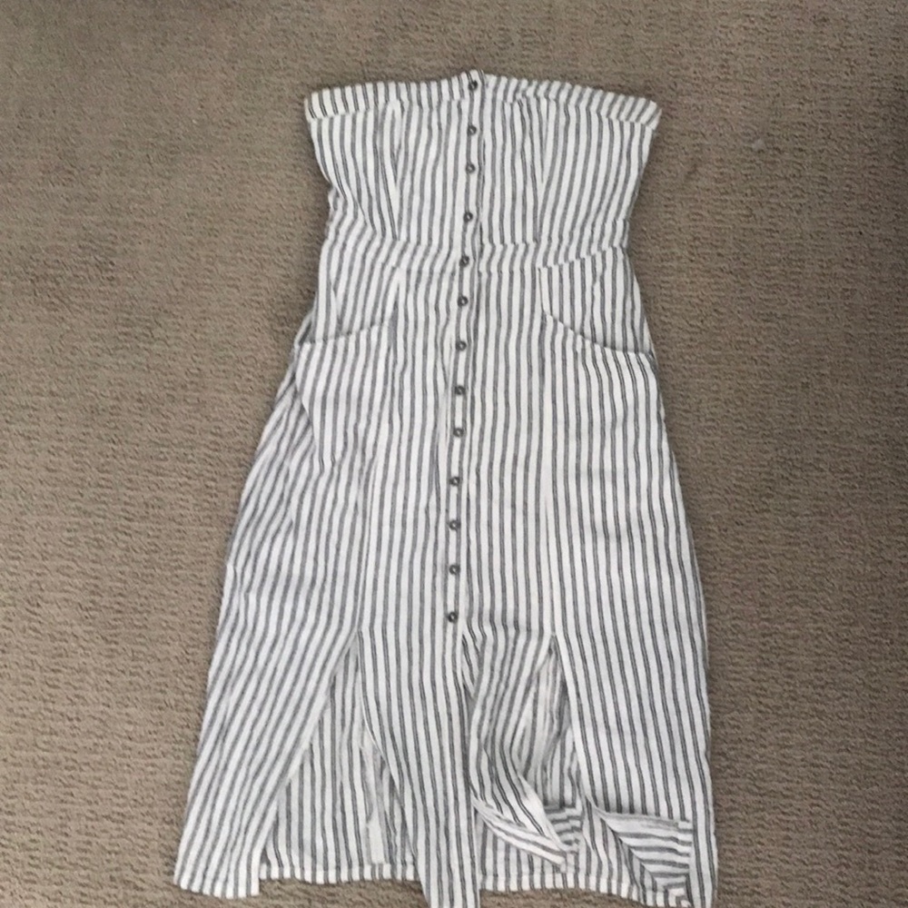 Urban outfitters blue and white striped dress